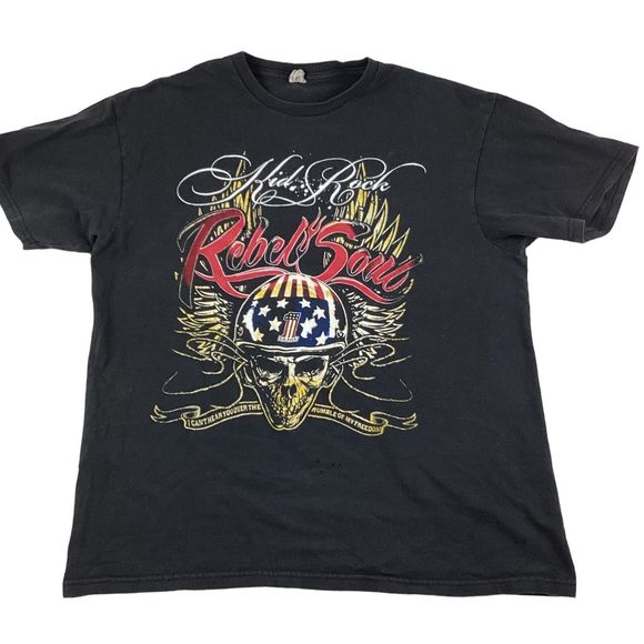 Kid Rock Rebel Son Concert T-shirt Men’s Medium Black 2013 Distressed S/S - Picture 1 of 13